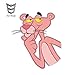 Sticker de carro 13 cm X 11,4 cm dibujos animados Pantera Rosa calcomanía pegatinas divertidas para coche gráfico de vinilo para ventana de coche puerta parachoques decoración para ordenador portátil