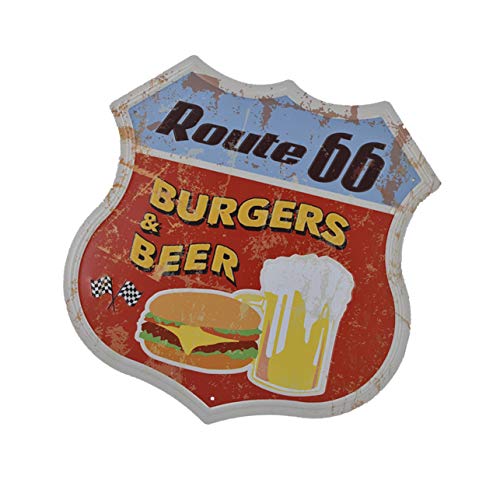 Tenlacum Schild Retro Metall Blechschild geprägt rustikale Plakette Teller Küche Essbar Bar 30,5 cm Mottür Garage Wanddekoration a