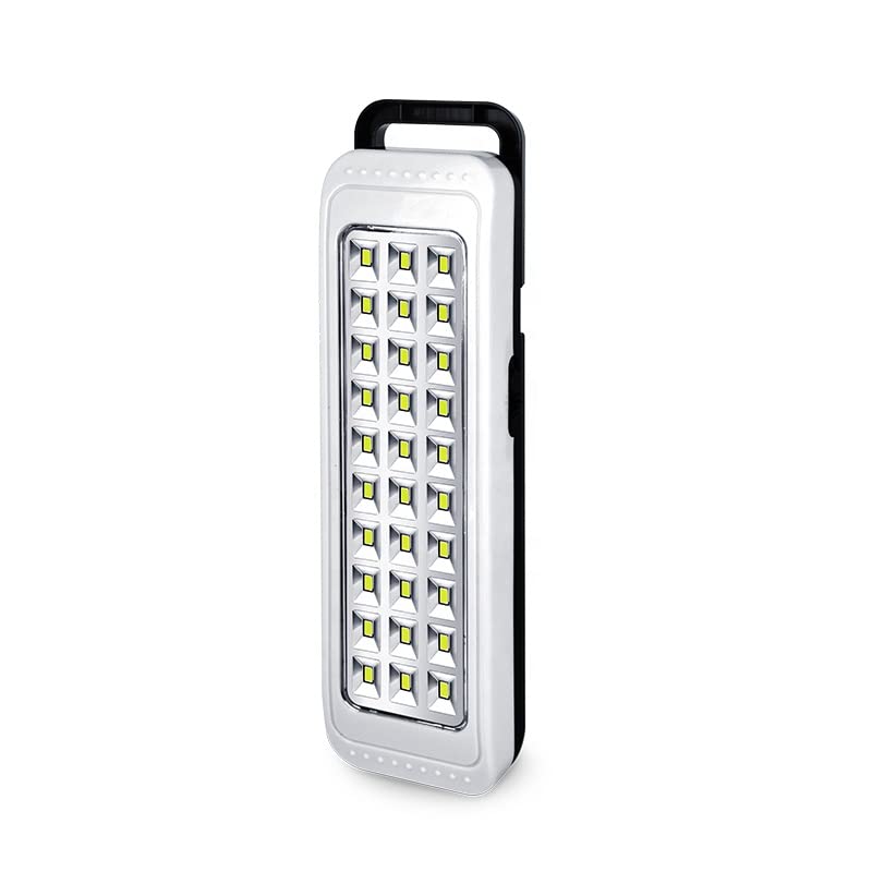 D-tone® ABS 30 SMD LED Emergency Light with Rechargeable Power Battery, Hand Holer and Dual Switch Mode with Ultra Powerful Light and Wall Hanger, Multicolor (6 Months Warranty)