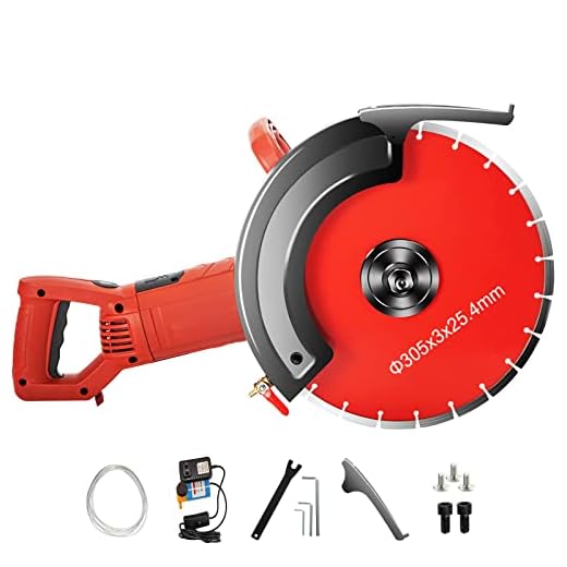VEVOR 12 in Concrete Saw, 1800W Power Cutter, Wet/Dry Corded Circular Saw with 12" Blade and Attachments, 4" Cut Depth Masonry Saw for Granite, Brick, Porcelain