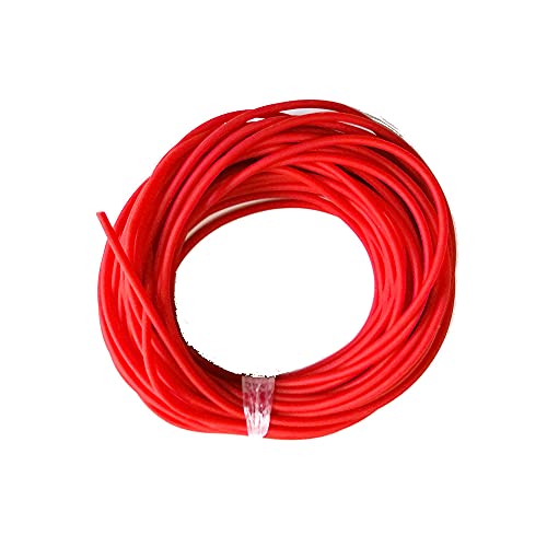 UP100 10 Meters Diameter 2mm/2.2mm/2.5mm/3mm/3.5mm Plain Traditional Solid Elastic Rubber Rope Tied Fishing Line (Red 2.2mm)