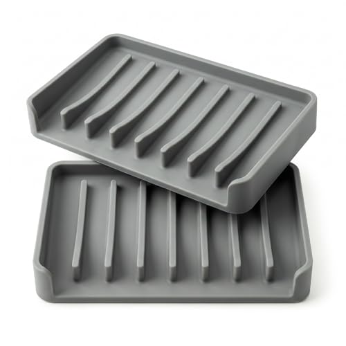Bathway Silicone Soap Dishes for Shower, Self-Draining Bar