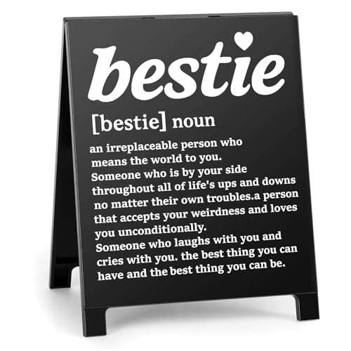 Bestie Desk Sign Black Board Style Office Decor