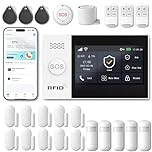 XUK Home Security Systems, No Monthly Fee, 4.3" Touchscreen Wireless Alarm System with Motion Sensor, Door/Window Sensor & Remote Control, Works with Smart Life, Tuya App & Alexa (Set of 24)