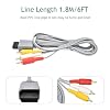 AV Cable for Wii Wii U, Composite Audio Video Cord Compatible with Nintendo Wii/Wii U, TV Connector Cable 1.8M/6FT