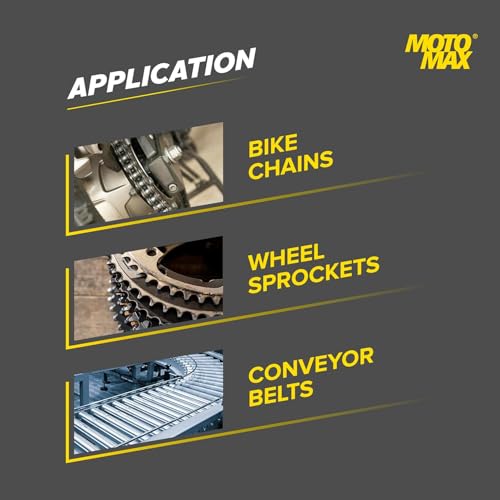 Image of Motomax Chain Lube Aerosol Spray 100 ml, Pack of 2 |Provides Lubrication and corrosion protection of Chain & sprockets for Bikes, Motorbikes, Cars| Avoid Sling Off & Prevent Chain breakage