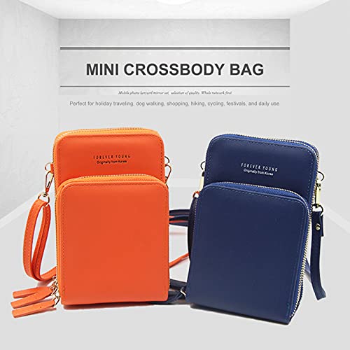 Mini bolsa crossbody feminino Adaskala com alça ajustável. Bolsa multifuncional com zíper mini bolsa