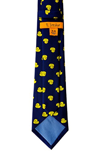 Retreez Classic Rubber Duck Woven Microfiber Boy's Tie - 8-10 years3