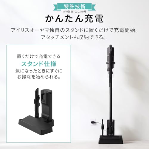 アイリスオーヤマ 軽量コードレススティッククリーナー SCD-AZ18P2-B