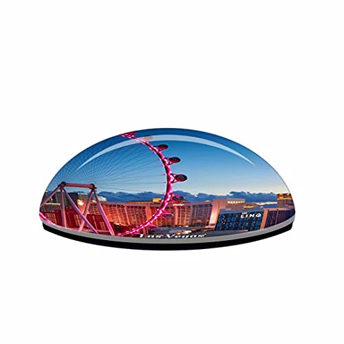 Imán de nevera cristal 3D Las Vegas High Roller miniatura 3