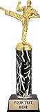 Crown Awards Karate Male Trophies, Personalized Black Lightning Karate Male Trophy, Custom Engraving Included Prime