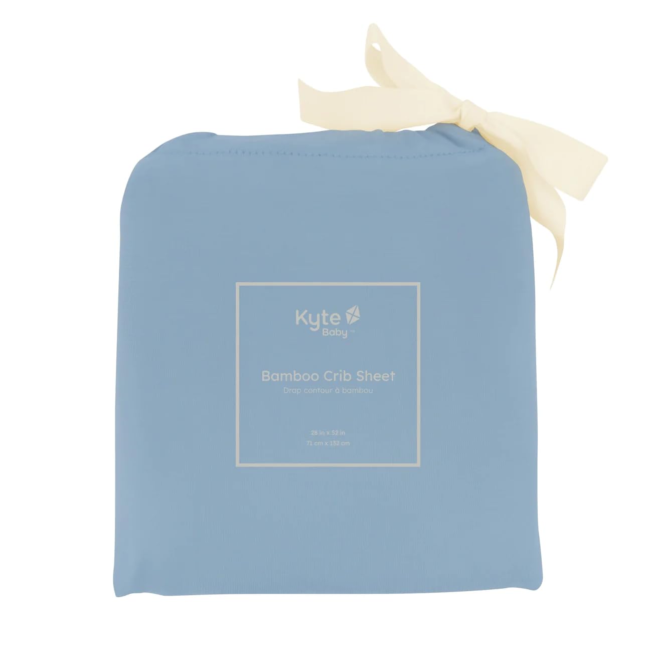 KYTE BABY Draps de Berceau douxen Rayonne fabriqués à partir de Bambou, Couleur Ardoise