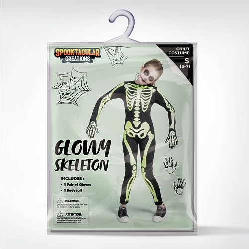 Disfraz Infantil Esqueleto Unisex Con Guantes miniatura 5