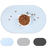 WOMLEX Napfunterlage Hund Katzen, Hundenapf Unterlage Katzennapf Unterlage aus Silikon...
