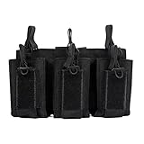Molle Magazinbeutel, Open Top Triple Mag Pouch, Multifunktionale Taktische 3+3 Magazintasche, Kompatibel mit M14, 5.56, AR233, A-K-47/74, m4, SA80, 9mm.