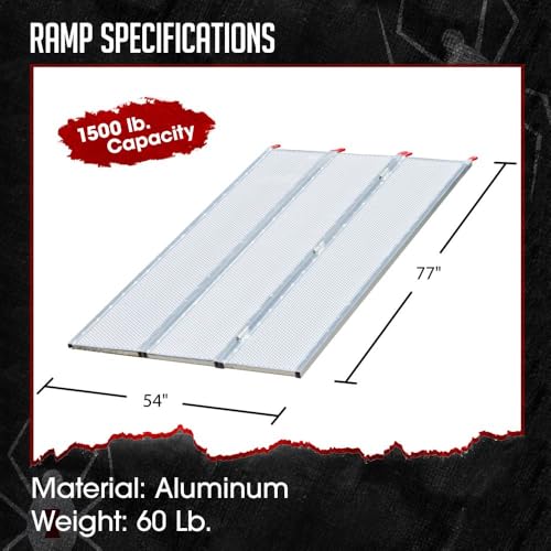 Rampa plegable de aluminio para ATV Black Widow 1500 lbs 6'5" miniatura 2