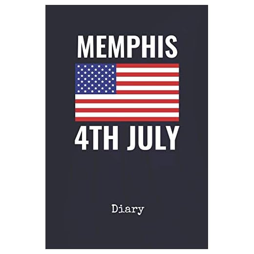Diary: Memphis Tennessee Freedom Blank Writing Journal Patriotic Stars & Stripes Red White & Blue Cover Daily Diaries for Journalists & Writers Note Taking Write about your Life & Interests