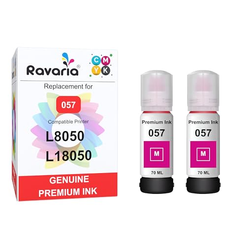 Image of 057 Compatible Ink for EP L8050 L18050 Printer. (057 Magenta Ink 2 Pcs)