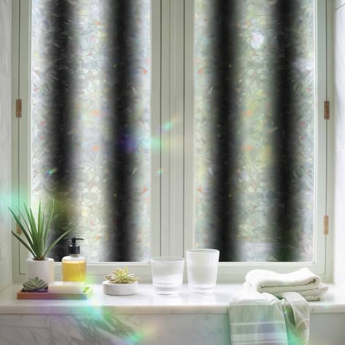 Vinilo adhesivo para ventana efecto vidriera arcoíris 17.7 x 78.7 in miniatura 5