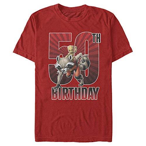 Marvel T-shirt homme Rocket et Baby Groot pour le 50e anniversaire en coton