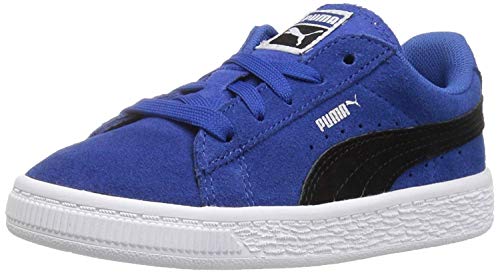 PUMA Unisex-Baby Suede Classic Sneaker, True Blue Black, 5 M US Toddler