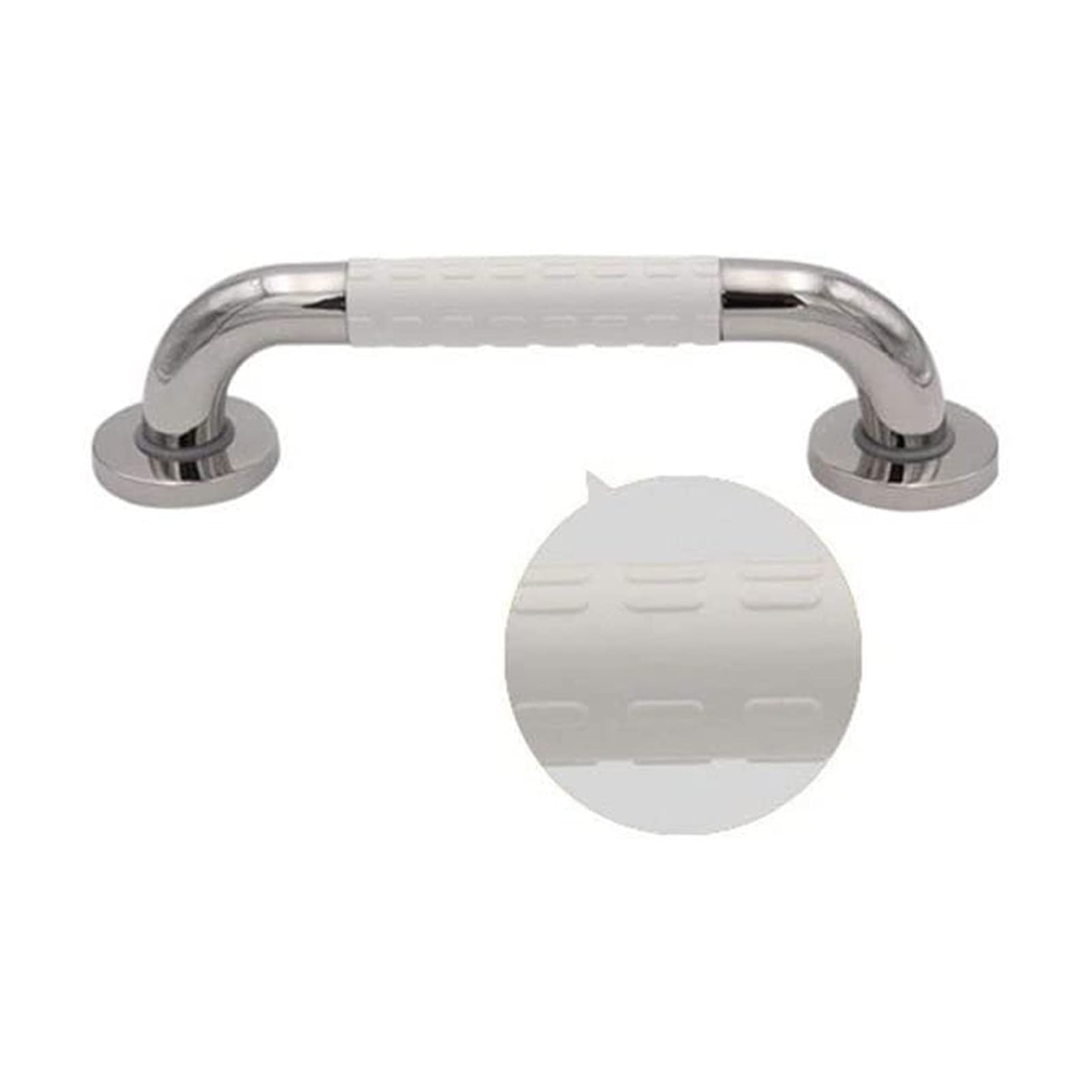 Barra de Apoyo para baño, de Acero Inoxidable y Nailon, más Gruesa, Antideslizante, para bañera, Ideal para niños, Ancianos y Personas con Lesiones (Blanca, 58 cm).