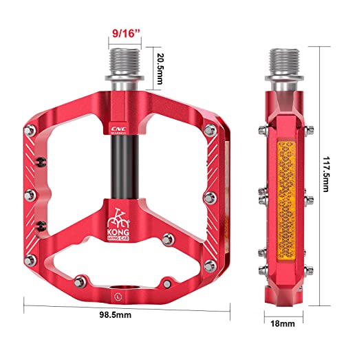 Mountain Bike Pedals With 3 Seal Bearing - 9/16" Mtb Pedals Platform Lightweight - Non-Slip Bicycle Pedals For Bmx Mtb #TOP6