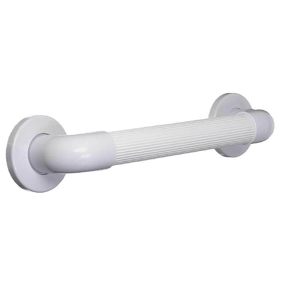 450mm Safety Support Grab Bar Rail White Straight Perforated 32mm