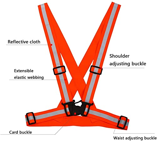 image for URCHUZE 2 Pack Reflective Vest, Reflective Glow Belt Reflector Armband