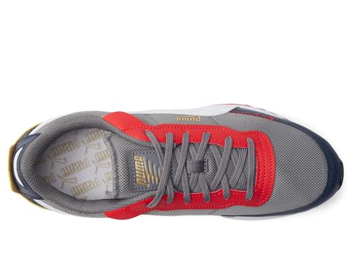 PUMA PUMA Mens Road Rider Sneaker, Cast Iron Mens White-White, 13