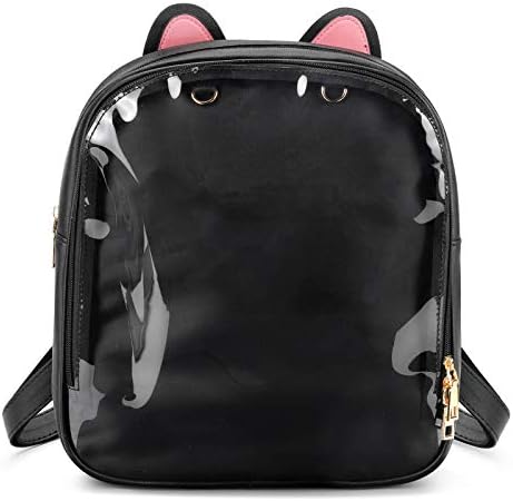 STEAMEDBUN Ita Bag Backpack with Insert Cat ears Pin Display Backpack Collector Bag for Anime Cosplay
