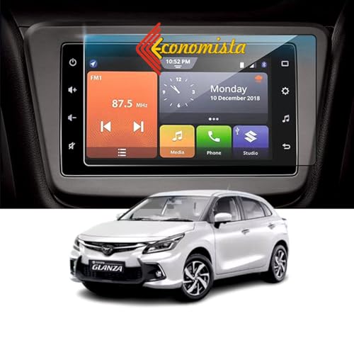 Image of Economista Drive In Luxury With 9H Hardness Car Screen Protector! Scratch & Water Resistant For Premium Protection! Specifically Tailored For Your Toyota Glanza S /G (Mid Variant, 7 Inch) (Glossy)