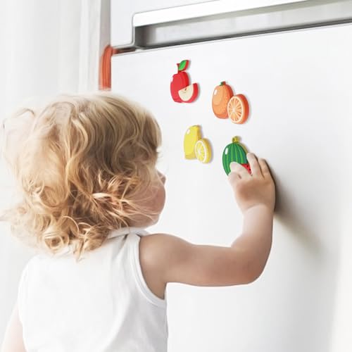 Image of SUPINEEDO Fridge Magnet for Toddlers 1-3, Strong Magnetic Rubber Cute Fruit Refrigerator Magnet for Kids, Kids Magnets for Fridge Baby Magnet Toys Children Gift for Whiteboard Fridge Dishwasher Oven
