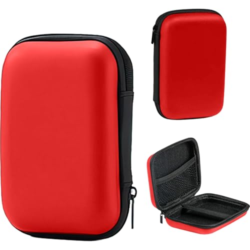 KZIOACSH Carrying Case for RG36 Pro/R36 Pro/R36S/G35XX/RG353V, Full Body Protection Waterproof Shockproof EVA Handheld Game Console Travel Storage Box, Red