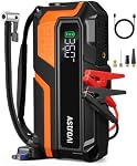 AstroAI M12 4000A Jump Starter with Air Compressor, Portable Battery Booster(All Gas &10L Diesel) with 150PSI Tire Inflator, LED Display, Fast Charging, Emergency Light, 10 Protections, for 12V Car