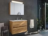 Magnolia Home Badmöbelset Taifun 80cm 2tlg mit Spiegelschrank