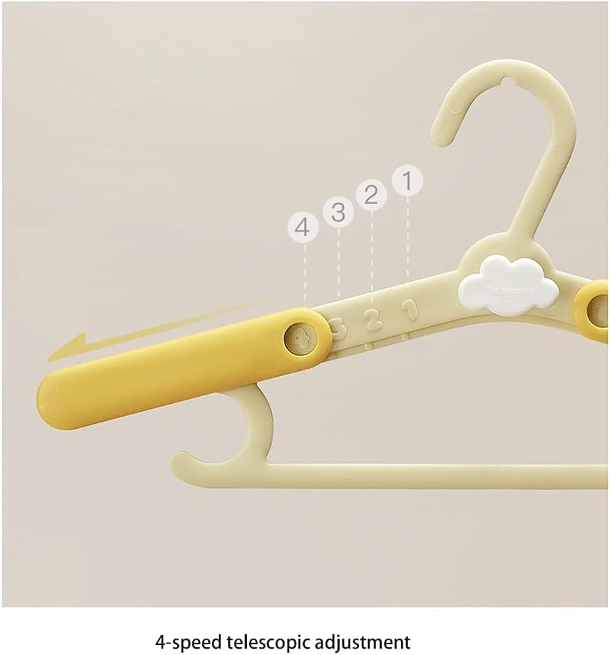 Hanger Baby Clothes Hangers 10 Pieces of Household Coat Clothes Drying Racks Children's Retractable Clothes for Hangers Dorm Essentials (Color : C) (A) image 5