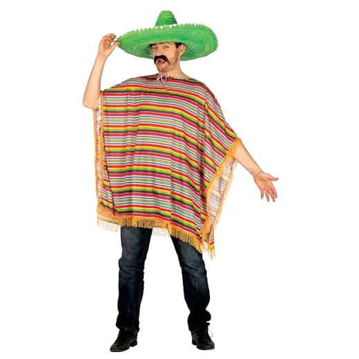 Fiestas Guirca Disfraz de Poncho Mexicano Hombre Adulto