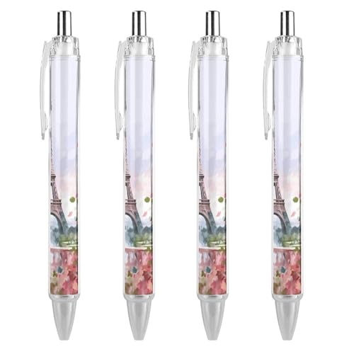 Stylos Tour Eiffel avec fleurs pour décorer votre bureau
