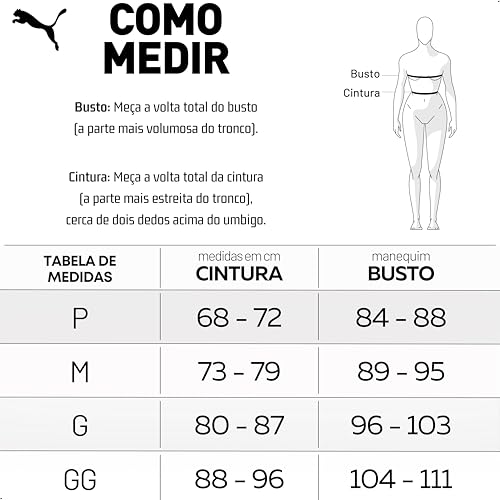 PUMA Top Puma Outlet Nadador 40mm Esportivo Fitness Feminino Adulto, Preto, M