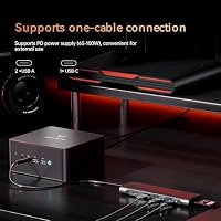 MINIS FORUM UM890 Pro Mini PC - AMD AI Ryzen 9 8945HS, 8 C/16 T, Radeon 780M GPU, 32GB DDR5 RAM, 512 GB M.2 SSD, HDMI 2.1, DP 1.4, 2xUSB4, 4xUSB3.2, Oculink, 2xRJ45 2.5G, Wi-Fi 6E & BT 5.2 – Ansicht 9