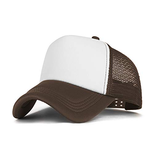 Casquette de baseball mixte blanche réglable avec maille respirante
