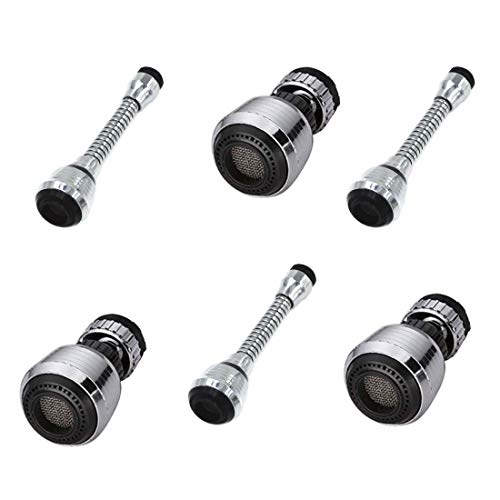 Mokell 360 Degree Rotate Faucet,Deluxe Internal Thread Nozzle Filter Adapter Water Saving Bubbler Connector Swivel Tap Aerator Diffuser Kitchen Accessories for Restaurant, Home & Hotelï¼ˆ6PCSï¼‰