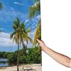 KNVFIGXP Sunny Beach Palms Tropical Sea in Key Largo Florida Heavy Weight Shower Curtain, Waterproof Polyester Bathroom Decor Curtain 60x72in #1