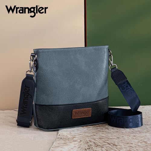 Image of Wrangler Crossbody Purses for Women Two Tone Crossbody Bags Women Purses and Handbags