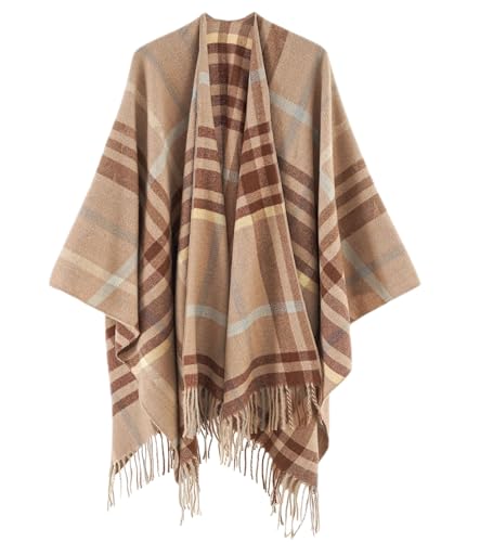 Women's Oversized Warm Shawls Vintage Ethnic Style Wrap Cape Scarf Shawl for Fall and Winter