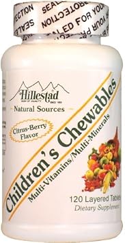 Dialyvite Hillestad Pharmaceuticals - Childrens Chewable Multi Vitamin - 120 Chewable Tablets - Berry Flavor