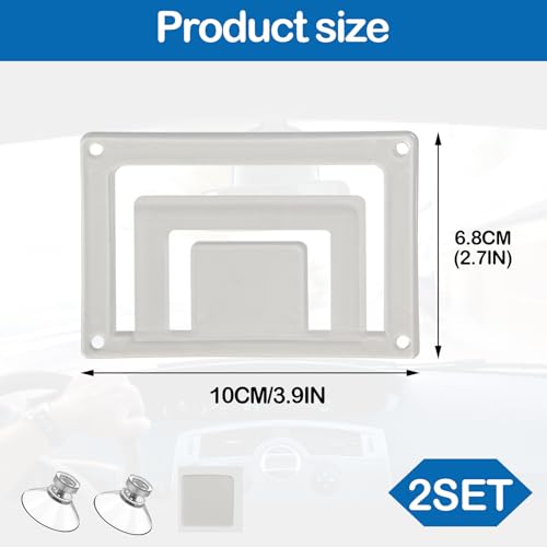 keyxer 2 Stück Windschutzscheibe Parkausweis Halterung, Parkausweis Auto Halterung Windschutzscheibe mit Saugnapf, Parkausweishalter Scheibe, Kartenhalter Parkticket, Kartenhalter Autoscheibe