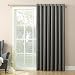 Sun Zero Barrow Extra-Wide Energy Efficient Sliding Patio Door Curtain Panel with Pull Wand, 100" x 84", Steel Gray