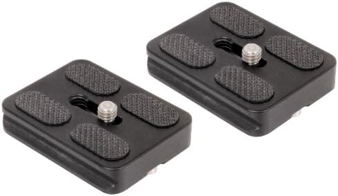 SET OF 2 Replacement Quick Release Plates for the MeFoto A1350Q1H / A0350Q0H Roadtrip/Backpacker Travel Tripod Kits (Hot Pink))